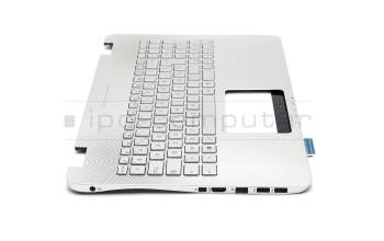Keyboard incl. topcase FR (french) silver/silver with backlight original suitable for Asus ROG GL551JK