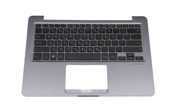 Keyboard incl. topcase GR (greek) black/black/silver original suitable for Asus E406SA