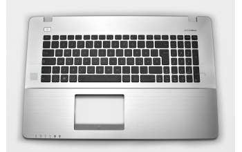 Keyboard incl. topcase IT (italian) black/silver original suitable for Asus X750JA
