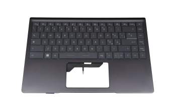 Keyboard incl. topcase IT (italian) grey/black with backlight original suitable for MSI Modern 14 B11MO/B11MOL (MS-14D3)