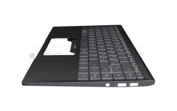 Keyboard incl. topcase IT (italian) grey/black with backlight original suitable for MSI Modern 14 B11MOU-861