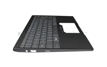 Keyboard incl. topcase IT (italian) grey/black with backlight original suitable for MSI Modern 14 B11RBSW (MS-14D2)
