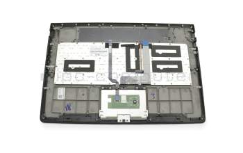 Keyboard incl. topcase ND (nordic) black/black with backlight original suitable for Lenovo Yoga 3 Pro-1370 (80HE)