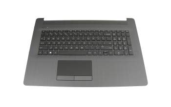 Keyboard incl. topcase NL (dutch) black/silver original suitable for HP 17-by1000