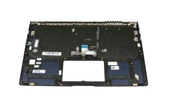 Keyboard incl. topcase RU (russian) black/blue with backlight original suitable for Asus ZenBook 14 UX433FA
