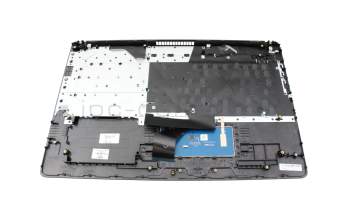 Keyboard incl. topcase SF (swiss-french) black/black (with TP/DVD, “black brushed” surface texture) original suitable for HP 17-by0000