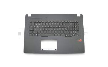Keyboard incl. topcase SF (swiss-french) black/black with backlight original suitable for Asus TUF FX753VE