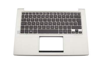 Keyboard incl. topcase SF (swiss-french) black/silver with backlight original suitable for Asus ZenBook UX32V