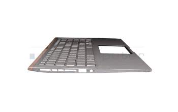Keyboard incl. topcase SF (swiss-french) silver/silver with backlight original suitable for Asus ZenBook 15 UX533FAC