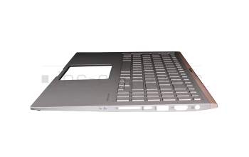 Keyboard incl. topcase SF (swiss-french) silver/silver with backlight original suitable for Asus ZenBook 15 UX533FD