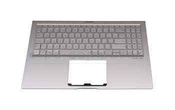 Keyboard incl. topcase SF (swiss-french) silver/silver with backlight original suitable for Asus ZenBook 15 UX533FTC