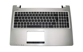 Keyboard incl. topcase SLO (slovak) black/silver original suitable for Asus K56CM