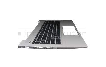 Keyboard incl. topcase SP (spanish) black/silver with backlight original suitable for HP ProBook 440 G6