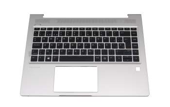 Keyboard incl. topcase SP (spanish) black/silver with backlight original suitable for HP ProBook 445 G7