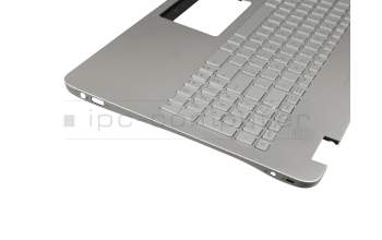 Keyboard incl. topcase UA (ukrainian) silver/silver with backlight original suitable for Asus ROG G551JK