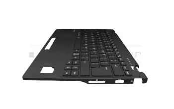 Keyboard incl. topcase US (english) black/black with backlight original suitable for Fujitsu LifeBook U9312