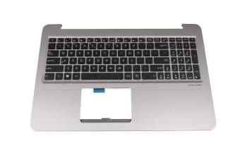 Keyboard incl. topcase US (english) black/grey with backlight original suitable for Asus ZenBook UX510UW
