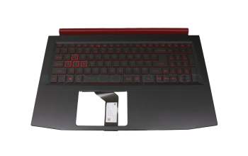 Keyboard incl. topcase US (english) black/red/black with backlight (Nvidia 1060) original suitable for Acer Nitro 5 (AN515-52)