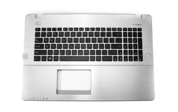Keyboard incl. topcase US (english) black/silver original suitable for Asus F750LB