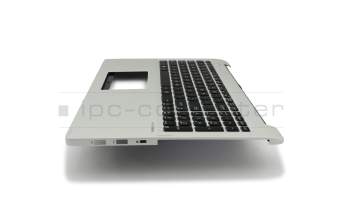 Keyboard incl. topcase US (english) black/silver original suitable for Asus Transformer Book Flip TP550LA