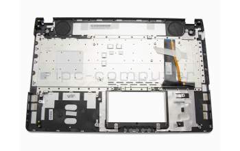 Keyboard incl. topcase US (english) black/silver with backlight original suitable for Asus N56DY