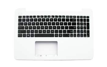 Keyboard incl. topcase US (english) black/white original suitable for Asus F555LJ