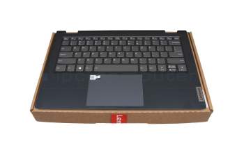 Keyboard incl. topcase US (english) grey/blue with backlight original suitable for Lenovo ThinkBook 14s Yoga ITL (20WE)