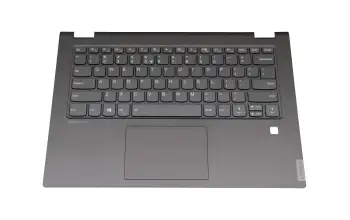 Keyboard incl. topcase US (english) grey/grey with backlight US International original suitable for Lenovo IdeaPad C340-14API (81N6)
