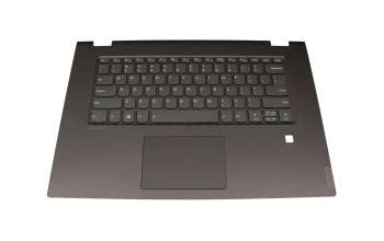 Keyboard incl. topcase US (english) grey/grey with backlight original suitable for Lenovo IdeaPad Flex-15IWL (81SR)