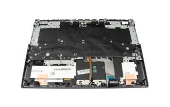 Keyboard incl. topcase US (english) grey/grey with backlight original suitable for Lenovo Legion Pro 5-16ARH7H (82RG)