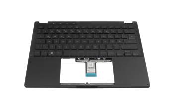 Keyboard incl. topcase black/black with backlight original suitable for Asus ROG Flow X13 GV302XU