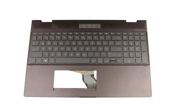 L15588-041 original HP keyboard incl. topcase DE (german) anthracite/grey with backlight