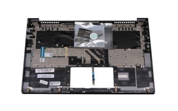 L1CZ17G0238 original Lenovo keyboard incl. topcase DE (german) grey/grey with backlight