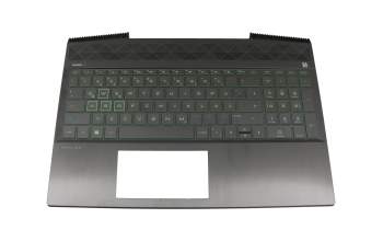 L21862-041 original HP keyboard incl. topcase DE (german) black/green/black with backlight