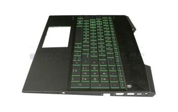 L21862-041 original HP keyboard incl. topcase DE (german) black/green/black with backlight
