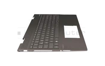 L23266-041 original HP keyboard incl. topcase DE (german) black/black with backlight