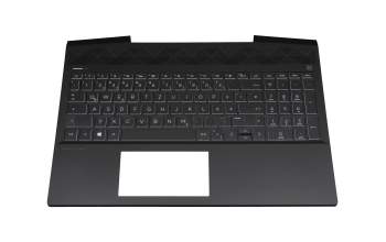 L23746-041 original HP keyboard incl. topcase DE (german) black/white/black with backlight