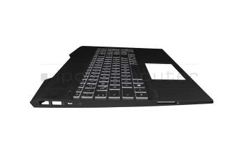 L23746-041 original HP keyboard incl. topcase DE (german) black/white/black with backlight