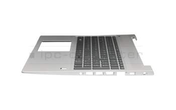 L45090-041 original HP keyboard incl. topcase DE (german) black/silver with backlight