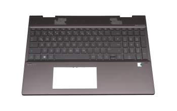 L47470-041 original HP keyboard incl. topcase DE (german) grey/anthracite with backlight