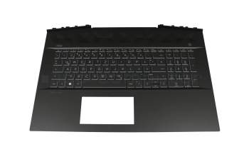 L61160-041 original HP keyboard incl. topcase DE (german) black/white/black