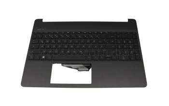 L68123-041 original HP keyboard incl. topcase DE (german) black/black with backlight