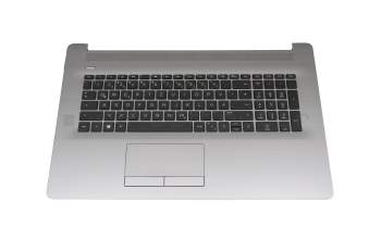 L83728-041 original HP keyboard incl. topcase DE (german) black/silver with ODD