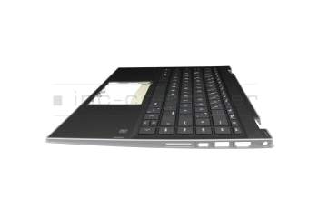L96524-041 original HP keyboard incl. topcase DE (german) black/black/silver without backlight