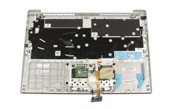 LCM16H36D0J6862 original Lenovo keyboard incl. topcase DE (german) grey/silver with backlight