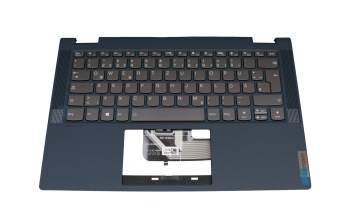 LCM19J16D0J686 original Lenovo keyboard incl. topcase DE (german) dark grey/blue with backlight blue