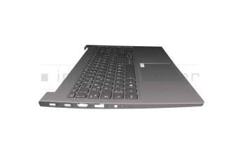 LCM19J36D0J686A original Lenovo keyboard incl. topcase DE (german) silver/grey with backlight