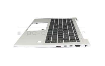M36311-041 original HP keyboard incl. topcase DE (german) black/silver with backlight and mouse-stick