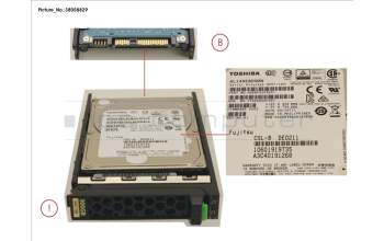 Fujitsu HD SAS 12G 900GB 10K 512N HOT PL 2.5\' EP for Fujitsu PrimeQuest 3800E2