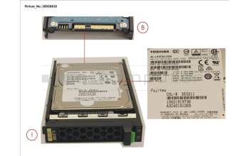 Fujitsu HD SAS 12G 1.2TB 10K 512N HOT PL 2.5\' EP for Fujitsu PrimeQuest 3800E2